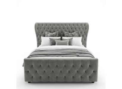 Chesterfield dizainera gulta guļamistabā auduma ādas pārklājums 140/160/180/200 cm