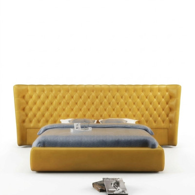 XXL Lielais sienas paneļa gultas Chesterfield viesnīcas luksu dizains gultas 200x200cm jauns
