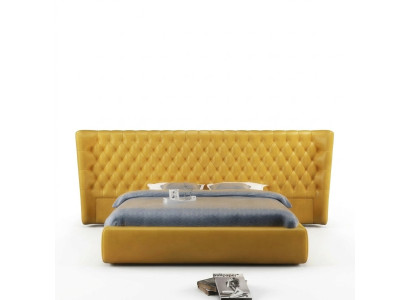 XXL Lielais sienas paneļa gultas Chesterfield viesnīcas luksu dizains gultas 200x200cm jauns