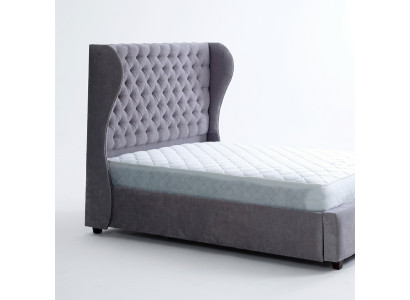 Chesterfield dizainera gulta guļamistabai audums āda apdare 140/160/180/200cm
