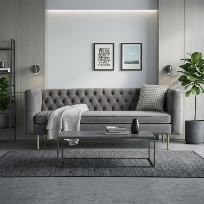 Dīvāns Luksusa audums Chesterfield dīvāns Dīvāni Polster 3-vietīgs Itālijas mēbeles