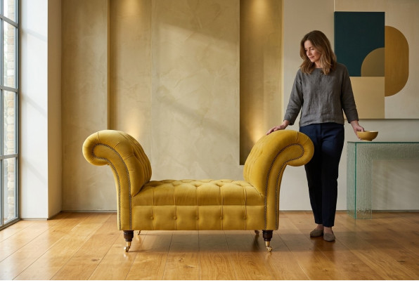 Šesējā polsterēta Chesterfield dīvāns 1,5 sēdvietām dizainera dīvānām dīvānu galdiem ar atpūtas kreslu.