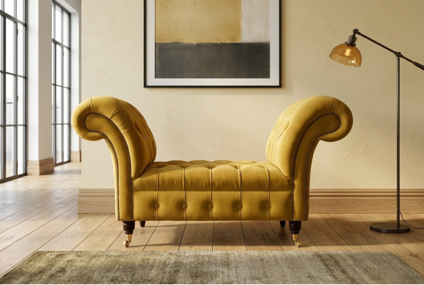 Šesējā polsterēta Chesterfield dīvāns 1,5 sēdvietām dizainera dīvānām dīvānu galdiem ar atpūtas kreslu.