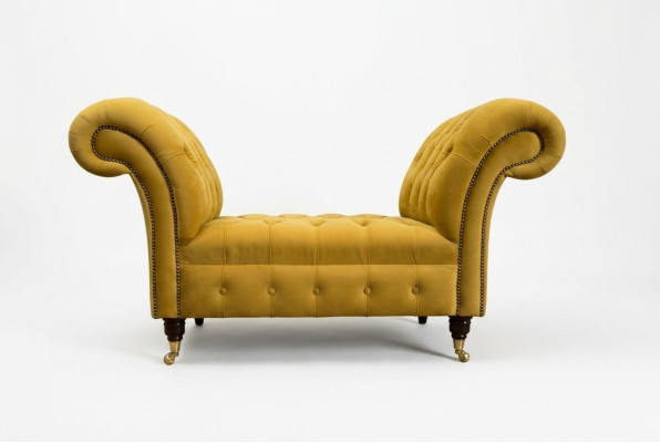 Šesējā polsterēta Chesterfield dīvāns 1,5 sēdvietām dizainera dīvānām dīvānu galdiem ar atpūtas kreslu.