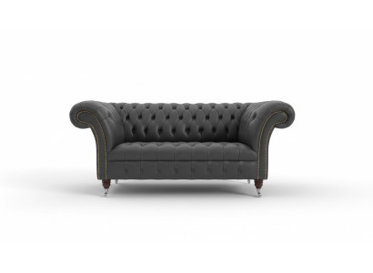 Chesterfield divvietīgā dīvāna ādas dīvāns dīvāns polster sedi gredzens divvietīgs jauns