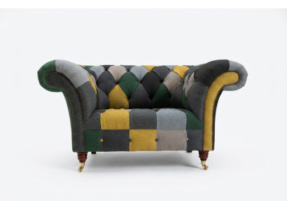 Krāsains Chesterfield vienvietīgs moderns dzīvojamās istabas krēsls