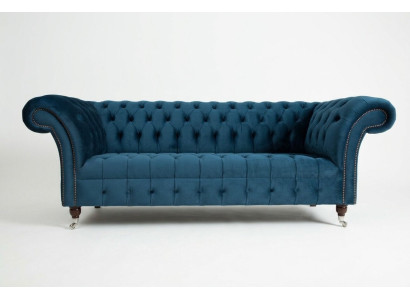 Chesterfield 3 vietu polsterēta dīvāna ādas audums dīvāns audums audums moderns stils