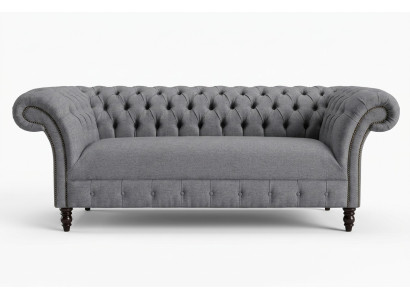 Chesterfield 3 vietu mīkstais dīvāns ādas dīvāns Tekstils Modernais stils audums