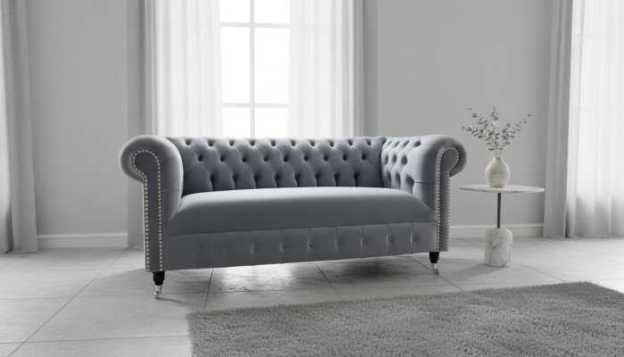Peleks čelačesterfielda 3-vietīgā mūsdienu dzīvojamā istabas sofa