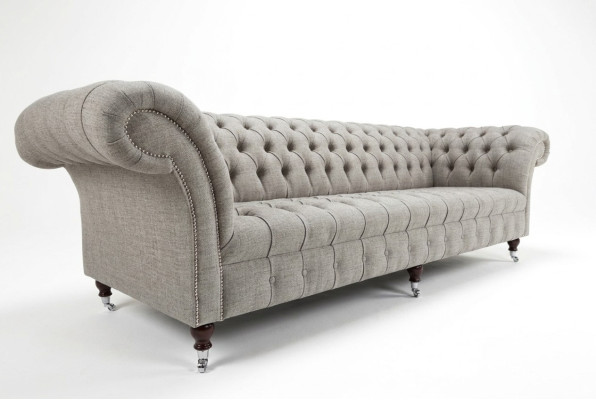 Tekstilu dīvāns Auduma dīvāns Chesterfield lielie dīvāni xxl dīvāni Sēžamkrēsls 265cm apdare
