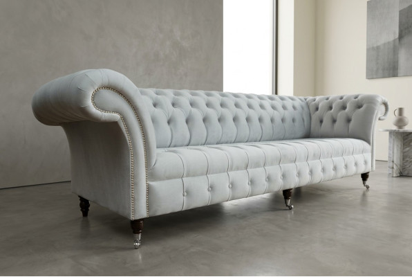 Tekstila dīvāns auduma dīvāns Chesterfield lielie dīvāni xxl dīvāni sēdekļa polsteris 265cm