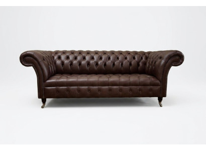Brūns Chesterfield dīvāns Luksusa dīvāns dizainera mēbele