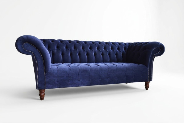 Zils Chesterfield dīvāns dīvāna dizains polster mēbeles dīvāns audumi audums āda