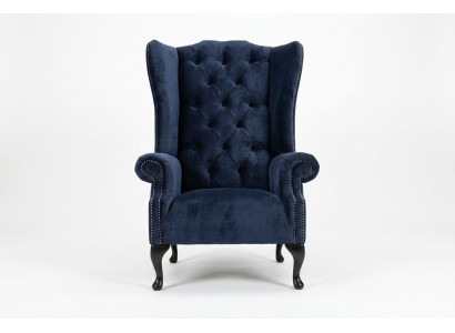 Zils ausu krēsls Chesterfield sofa dīvāns polster 1 sēdvietu krēsls dīvāni tekstils