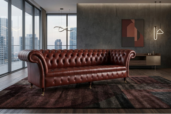 Xxl Lielā sofa Cesterfīldas sofa 4-vietīgs dīvāns Polster Luxus Klasiskais tekstils