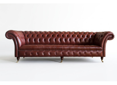 Xxl Lielā sofa Cesterfīldas sofa 4-vietīgs dīvāns Polster Luxus Klasiskais tekstils
