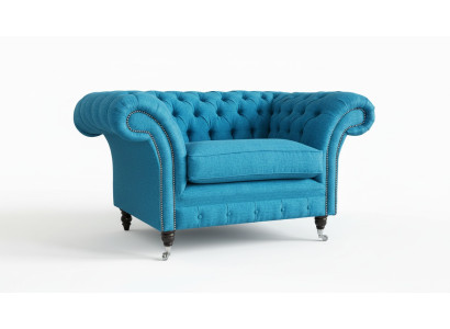 Zila dīvāns dīvāns polster chesterfield sēdvietas auduma stoff āda dīvāni jauni