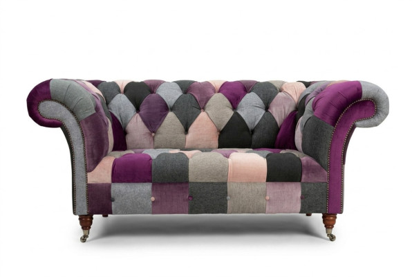 Chesterfield divvietīgs dīvāns audums dīvāns apdare dizains daudzkrāsains dīvāns