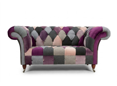 Chesterfield divvietīgs dīvāns audums dīvāns apdare dizains daudzkrāsains dīvāns