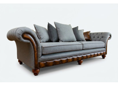Klasiskā Chesterfield dizaina dīvāns 4 sēdvietu dīvāns Polster Luxus tekstila dīvāns