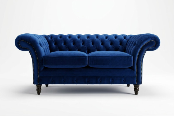 Chesterfield divvietīgs dīvāns ar dizaina mēbelēm saliktais divvietīgais dīvāns vai diivāna garniture.