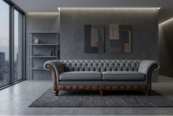 Chesterfield ādas dīvāns auduma dīvāns dīvāns kanapējs polster Wohnzimmer pasūtījums