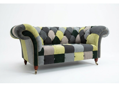 Dizainera Chesterfield dīvāns 2 vietas Dīvāns Polster Sofas Auduma dzīvojamā istaba Dīvāns.