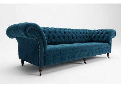 Dizaina Chesterfield divpadsmit vietu auduma dīvāns ar pārklājumu, dīvāni 265 cm