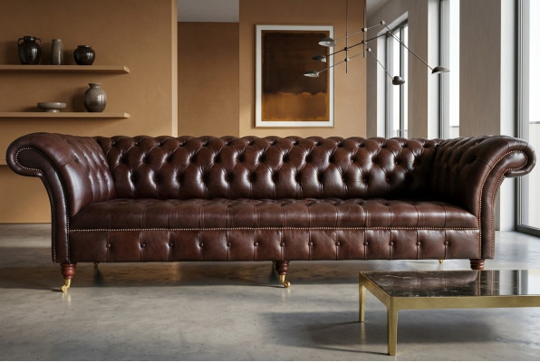 Dīvāns 4-vietīgs sofa dizains Chesterfield polsteris sēdvietu komplekts āda tekstils jauns