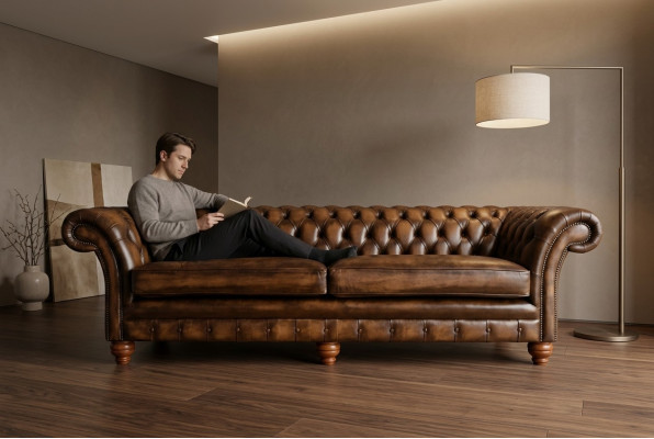 Chesterfield dīvāns 4 sēdvietu dzīvojamajā istabā dīvāns dīvānās, mēbelēs, jauns XXL Big