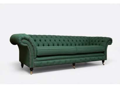 Poga dīvāns Chesterfield dīvāni 4 sēdvietas dīvāns polsterēts audums dzīvojamā istaba mēbeles