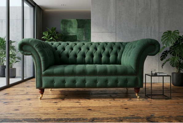 Klasiskā polstermöbelu Chesterfield greznā dīvāna auduma ādas saliekamais dīvāns.