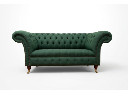 Klasiskā polstermöbelu Chesterfield greznā dīvāna auduma ādas saliekamais dīvāns.