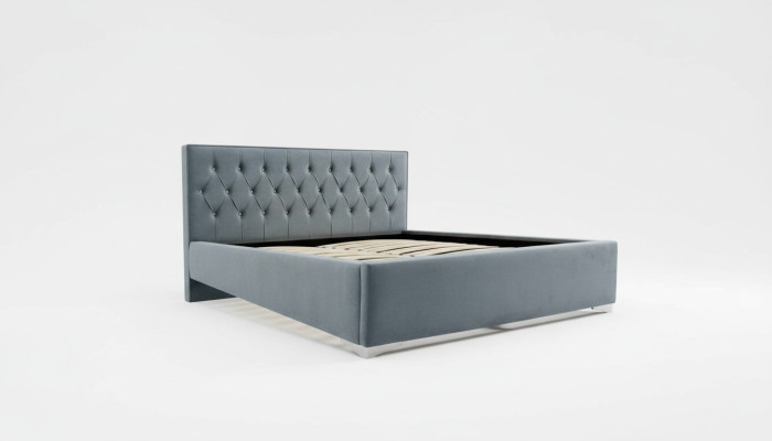 Chesterfield auduma gulta ar 140x200 divguļamā gultas pārvalku dizainu, divguļamā gulta, gultas rāmis