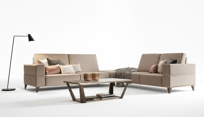 Gultas galda galda polster dizaina stikla galda palīdz Holzs Sofa Couch Braun Tabulas.