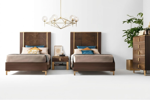 Guļamistabas luksusa gulta no koka 120x200cm Karaliska gulta Luksusa gulta Jauna