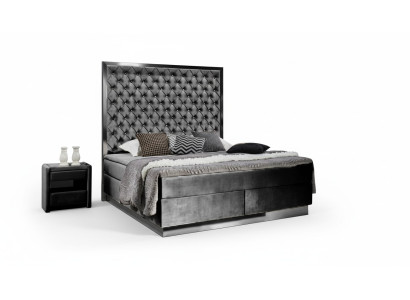 Boxspring gultas auduma mēbeles gultasveļas audums guļamistabas dizains Chesterfield