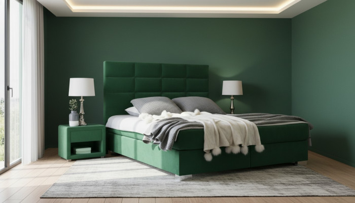 Boxspring guļamistabas luksusa gulta divstāvu mēbeles audums 140 160 180 x 200cm