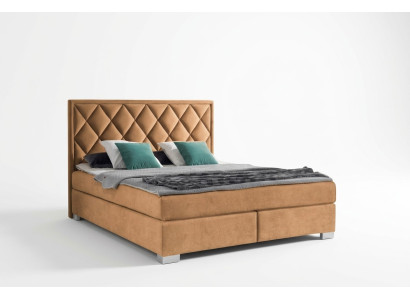 Luksusa Boxspring gults audums viesnīcas beige guļamistabas mēbeles dizains divguļamais gultas.