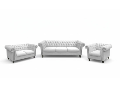 Trīvietīgā auduma dzīvojamā istaba baltā dizaina sofa sēdvietas samta XXL lielā galdauta dīvāns.