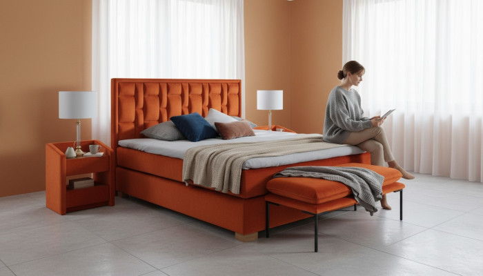 Gulta tekstils guļamistabas mēbeles modernas gultas 140x200 gultas pamats Boxspring new