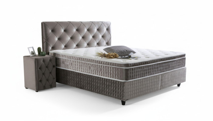 Mēbeles Royale modernās gultas mēbeles Chesterfield gultas istaba