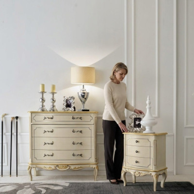 Izstrādātā materiāla stils Baroko Kommode koka Itālijas mēbele Greznas galdiņš Sideboard