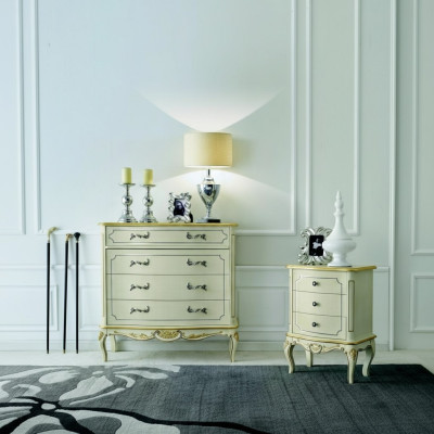 Izstrādātā materiāla stils Baroko Kommode koka Itālijas mēbele Greznas galdiņš Sideboard