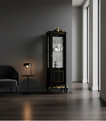 Dizainera Itāļu eleganti koka mēbeles baroča stilā luksusa skapis vitrīna dzīvojamajā istabā.