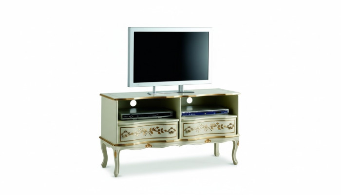 Elegants baltā krāsas RTV skapis, zems skapis TV skapji Itālijas stila mēbeles jauns