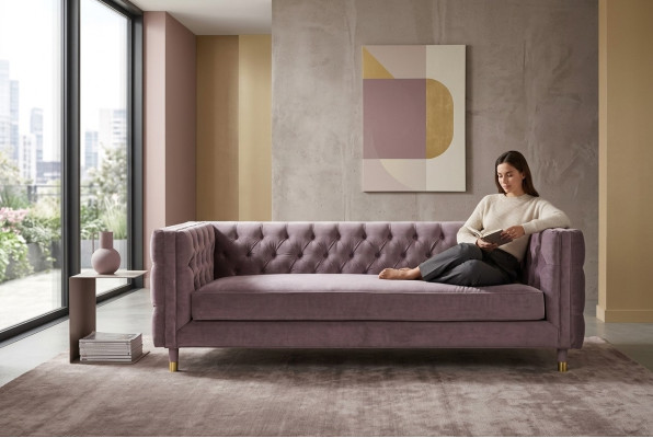 Chesterfield Sofa Taupe Mēbeles 4 sēdētājs Jauns xxl Lielais Tekstils Auduma Dīvāns Pamatnes