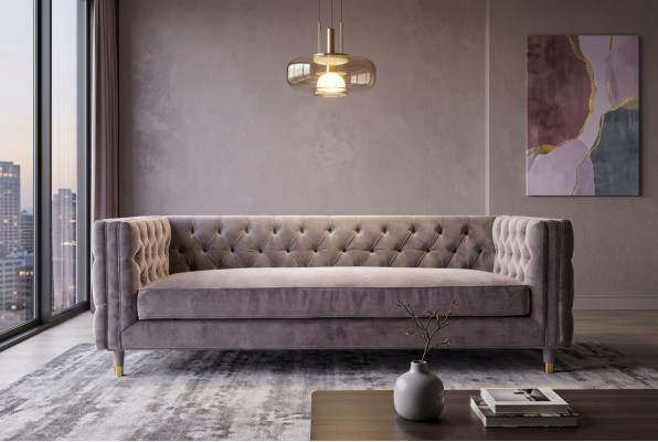 Chesterfield Sofa Taupe Mēbeles 4 sēdētājs Jauns xxl Lielais Tekstils Auduma Dīvāns Pamatnes