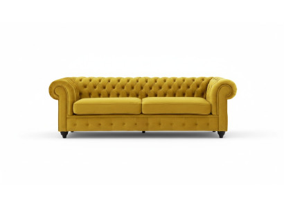 Dzeltenā gulta ar pogām Chesterfield gultas dīvāns polster sedžis dīvāns dīvāni Luxus jauns