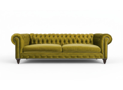 Dzeltenā dzīvojamā istaba Moderns Chesterfield trīsvietīgs Radošais mēbeļu Tekstila audums xxl